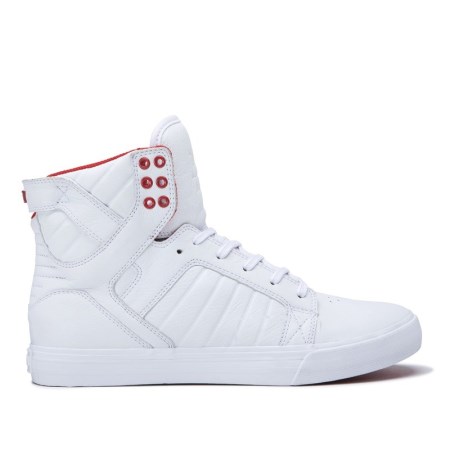 Supra Skytop Hvite Høye Sneakers Herre [NO-5-B560]